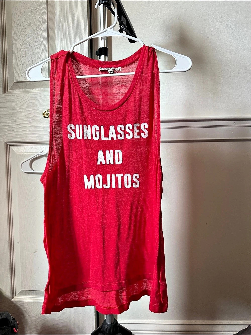Sunglasses and Mojitos Red Tank Top